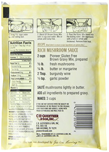 Pioneer Brand Gluten-Free Gravy Mix, Brown, 1.61 Ounce