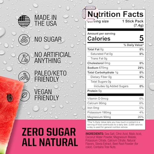 Fire Science Fire Salt Hydration Sticks, Electrolytes &amp; Coconut Water, Hydration Drink Mix with Magnesium, Potassium &amp; Sodium, Zero Sugar, Single Serve On The Go Packs, Variety Pack Flavors, 32 Count