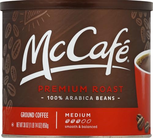 McCafe Premium Roast, Medium Roast Ground Coffee, 30 oz Canister
