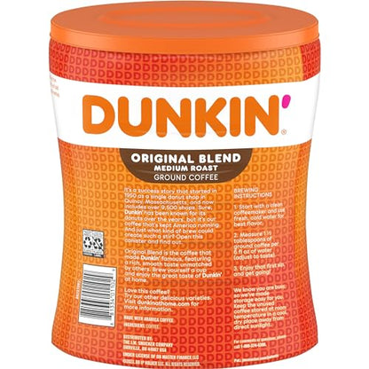 Dunkin' Original Blend Medium Roast Ground Coffee, 30 Ounce