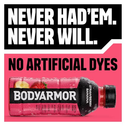 BODYARMOR Sports Drink Sports Beverage, Orange Mango, Coconut Water Hydration, Natural Flavors With Vitamins, Potassium-Packed Electrolytes, Perfect For Athletes, 16 Fl Oz (Pack of 12)