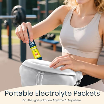 Electrolytes Powder Packets Sugar Free Hydration Packets, 7 Flavors Liquid Daily IV Electrolyte Drink Mixes for Rehydration with Electrolytes, Vitamins, 0 Calorie, 20 Sticks