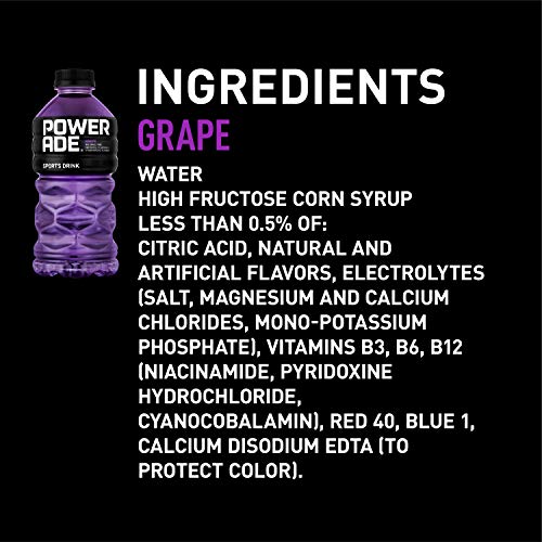POWERADE Sports Drink Grape, 20 Ounce (Pack of 8)