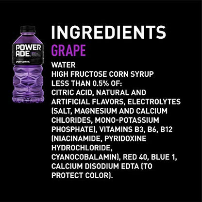 POWERADE Sports Drink Grape, 20 Ounce (Pack of 8)