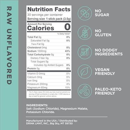 Drink LMNT Zero Sugar Electrolytes - Citrus Salt | Drink Mix | 30-Count