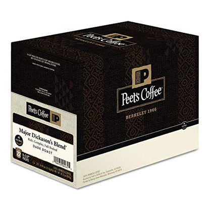 Peet's Coffee, Dark Roast Single Serve Coffee Pods - Major Dickason's Blend 75 Count (1 Box of 75 Pods)