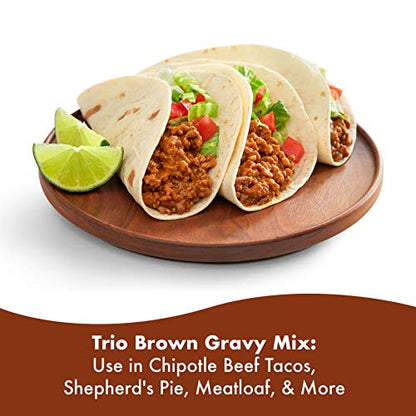 Trio Brown Gravy Mix 13.37 oz (Pack of 8)