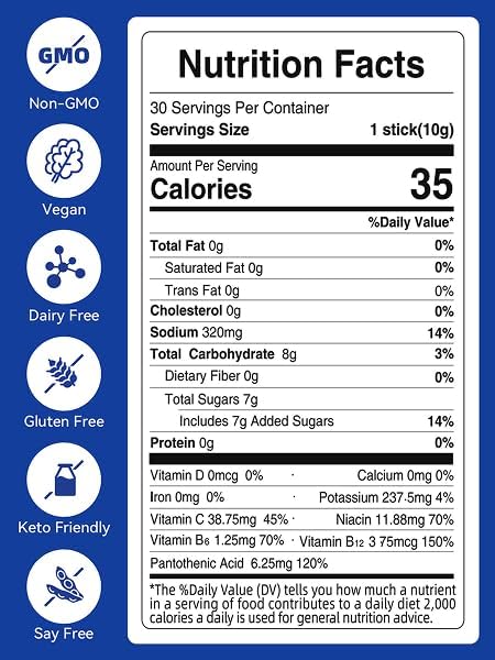 Electrolytes Powder Packets - Hydration Packets, Liquid Daily IV Hydrate Packets for Dehydration Relief and Rehydration Portable, Instant Electrolyte Drink Mix NonGMO 10.58oz 300g (Variety 30 Packets)