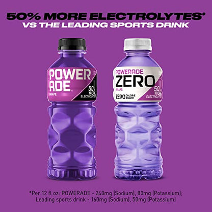 POWERADE Sports Drink Grape, 20 Ounce (Pack of 8)