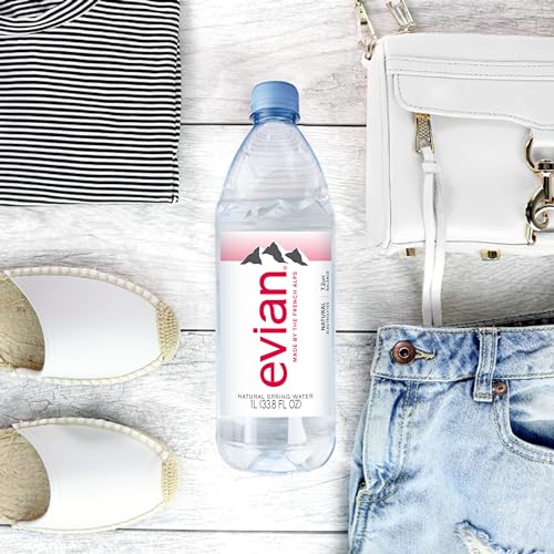 evian Natural Spring Water, PH Balanced with Natural Electrolytes, 16.9fl oz./500mL Bottles (pack of 24)