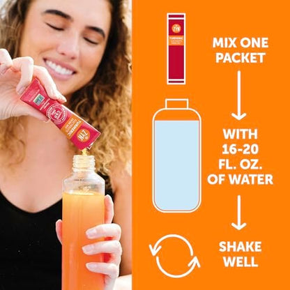 ZYN Electrolyte Drink Mix Hydration Packets, Electrolytes Powder, Hydration Packets w/Turmeric Curcumin, Vitamin C and D, Zinc, Hydrate Electrolyte Powder Packets for Wellness, Variety Pack of 24