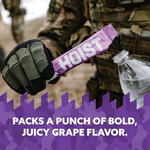 HOIST Electrolyte Drink Mix Powder Sticks – Rapid Rehydration, Military Hydration Formula – Peach Mango (12 Single-Serve Packs)