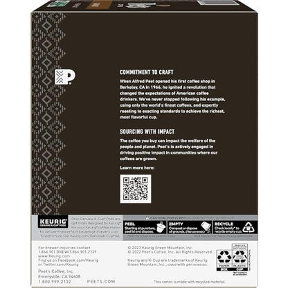 Peet's Coffee, Dark Roast Single Serve Coffee Pods - Major Dickason's Blend 75 Count (1 Box of 75 Pods)