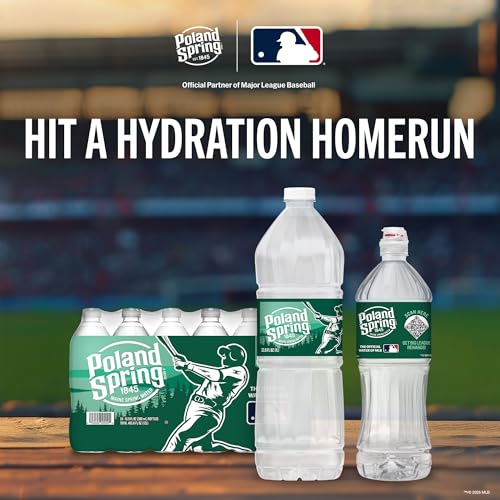 Poland Spring Maine Spring Water Bottles, 24 Pack – Crisp, Still Bottled Water with Naturally Balanced Occurring Minerals &amp; Electrolytes for Taste - 16.9 Fl Oz