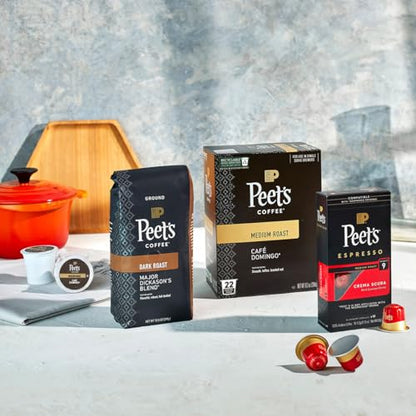 Peet's Coffee, Dark Roast Single Serve Coffee Pods - Major Dickason's Blend 75 Count (1 Box of 75 Pods)