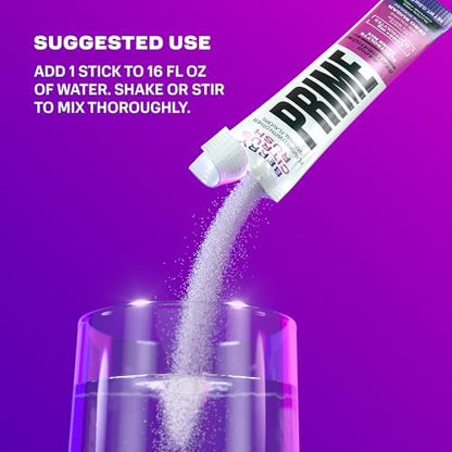 Prime Rapid Rehydration Electrolyte Powder Sticks, Berry Citrus Rush, Sugar Free Hydration Drink Mix with Sodium, Potassium &amp; B Vitamins, Caffeine Free, 16 Count