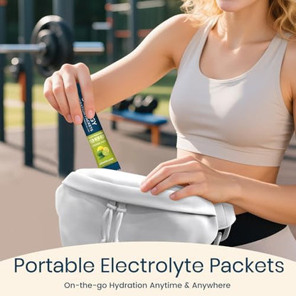 Electrolytes Powder Packets Sugar Free Hydration Packets, 7 Flavors Liquid Daily IV Electrolyte Drink Mixes for Rehydration with Electrolytes, Vitamins, 0 Calorie, 20 Sticks