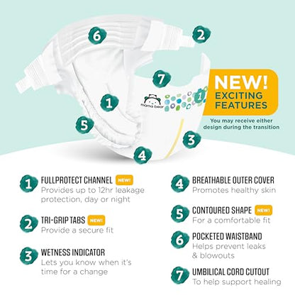 Amazon Brand - Mama Bear Gentle Touch Diapers, Size 1, 200 Count (4 packs of 50)