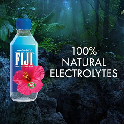 FIJI Natural Artesian Bottled Water 500mL / 16.9 Fl Ounce (Pack of 24) - 100% Natural Electrolytes