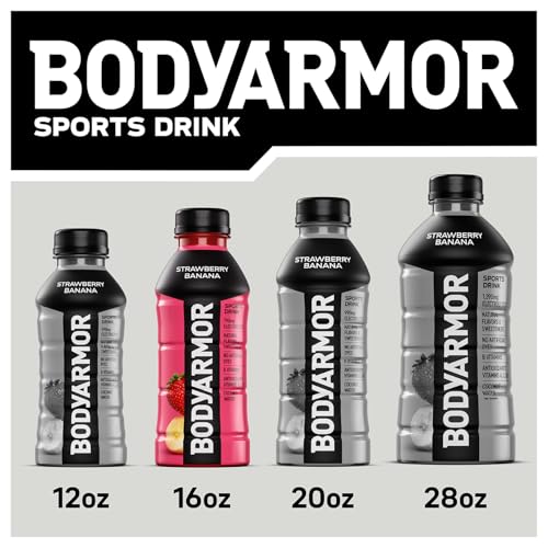 BODYARMOR Sports Drink Sports Beverage, Orange Mango, Coconut Water Hydration, Natural Flavors With Vitamins, Potassium-Packed Electrolytes, Perfect For Athletes, 16 Fl Oz (Pack of 12)