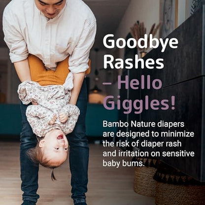 Bambo Nature Premium Eco-Friendly Baby Diapers, Size 5 (27-40 Lbs), 150 Count (6 Packs of 25)