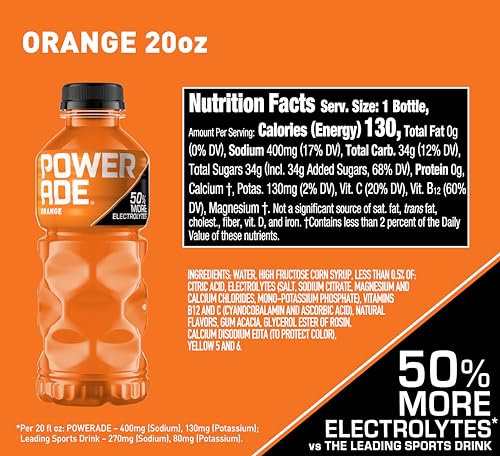 POWERADE Sports Drink Grape, 20 Ounce (Pack of 8)