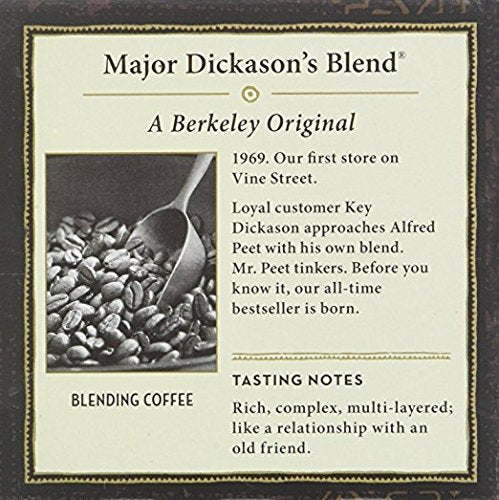 Peet's Coffee, Dark Roast Single Serve Coffee Pods - Major Dickason's Blend 75 Count (1 Box of 75 Pods)