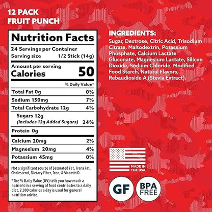 HOIST Electrolyte Drink Mix Powder Sticks – Rapid Rehydration, Military Hydration Formula – Peach Mango (12 Single-Serve Packs)